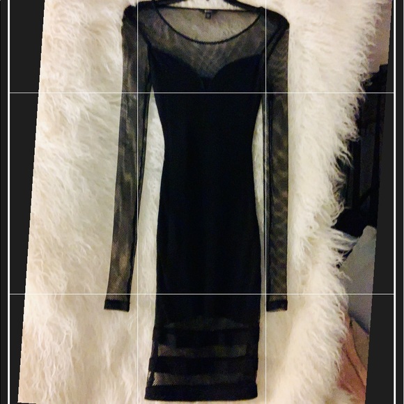 Guess Black Fishnet Cocktail Dress - Picture 1 of 1